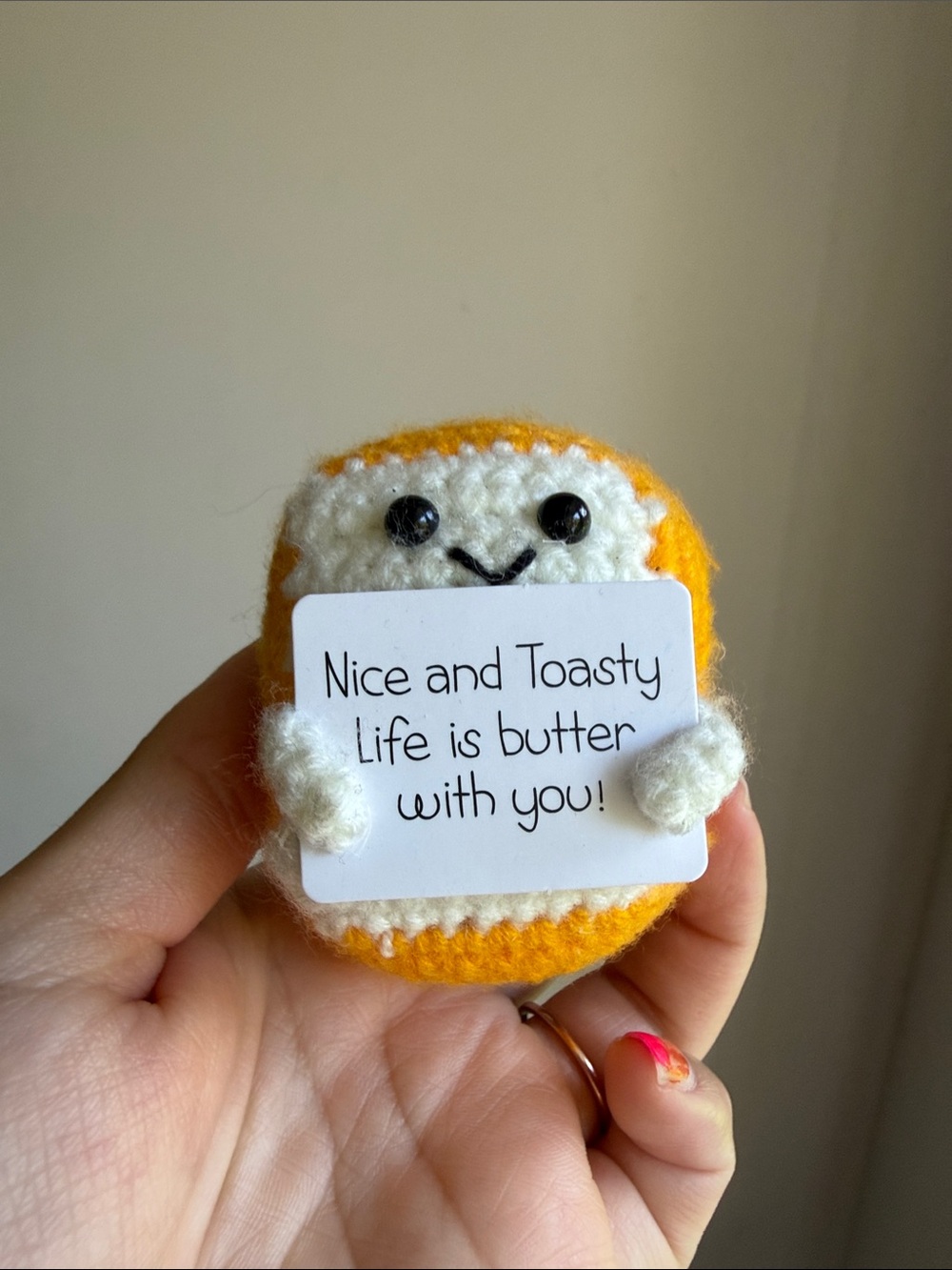 crocheted positive butter - like new 🧈